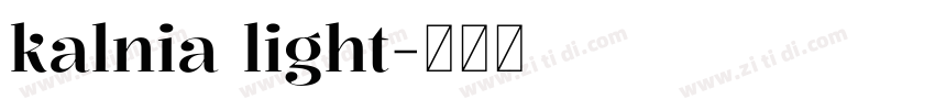kalnia light字体转换